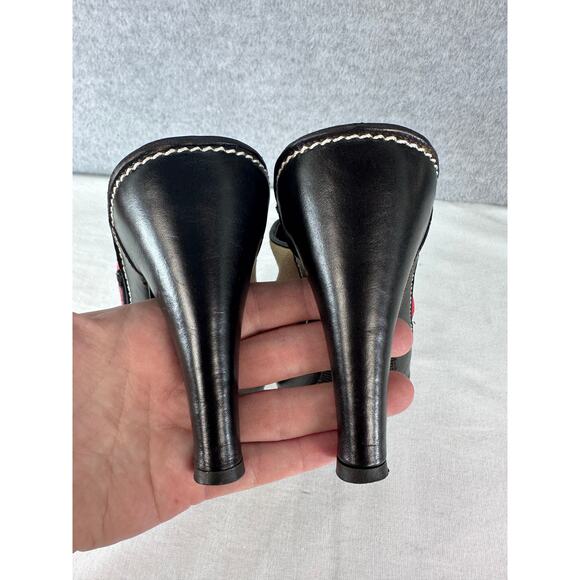 Coach Y2K Kieran Woman's sz 6 Patchwork Clog Heels Suede Platform Boho - Picture 6 of 8